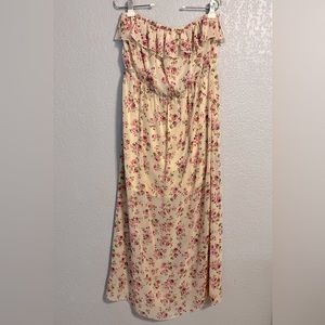 Tube top cream dress